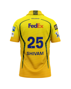 All-New CSK Match Jersey - Shivam Dube - ADULTS