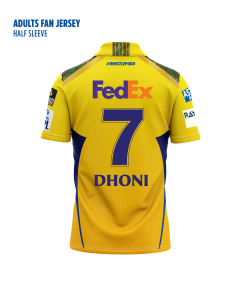FAN JERSEY - ADULTS DHONI #7 (HALF SLEEVE)