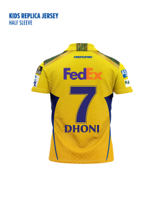 MATCH JERSEY - KIDS DHONI #7 (HALF SLEEVE)
